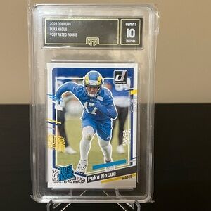Puka Nacua 2023 Donruss GMA 10 Graded NFL Football Rookie Card Rams 🔥🏈 RC WR